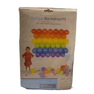 Rainbow Balloon Backdrop Photo Wall Kids Party Pride Air-Filled Latex Colorful